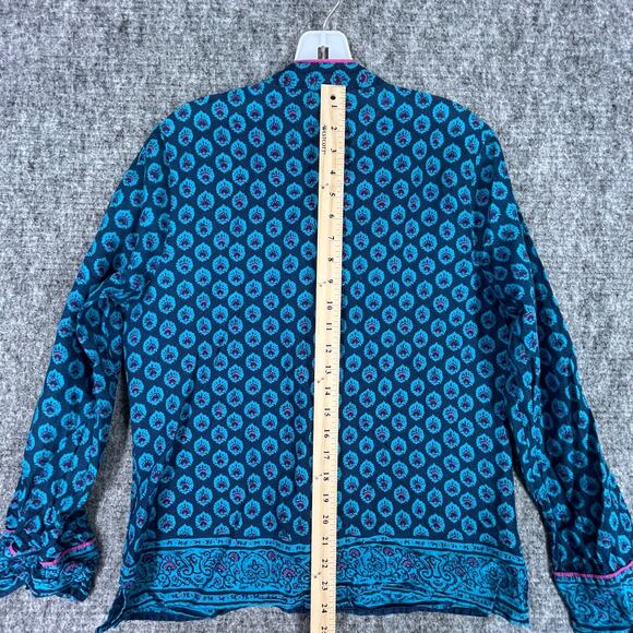 Lucky Brand Womens Pajama Top Medium Button Up‎ Long Sleeve Sleepwear Lounge PJs - Picture 6 of 7